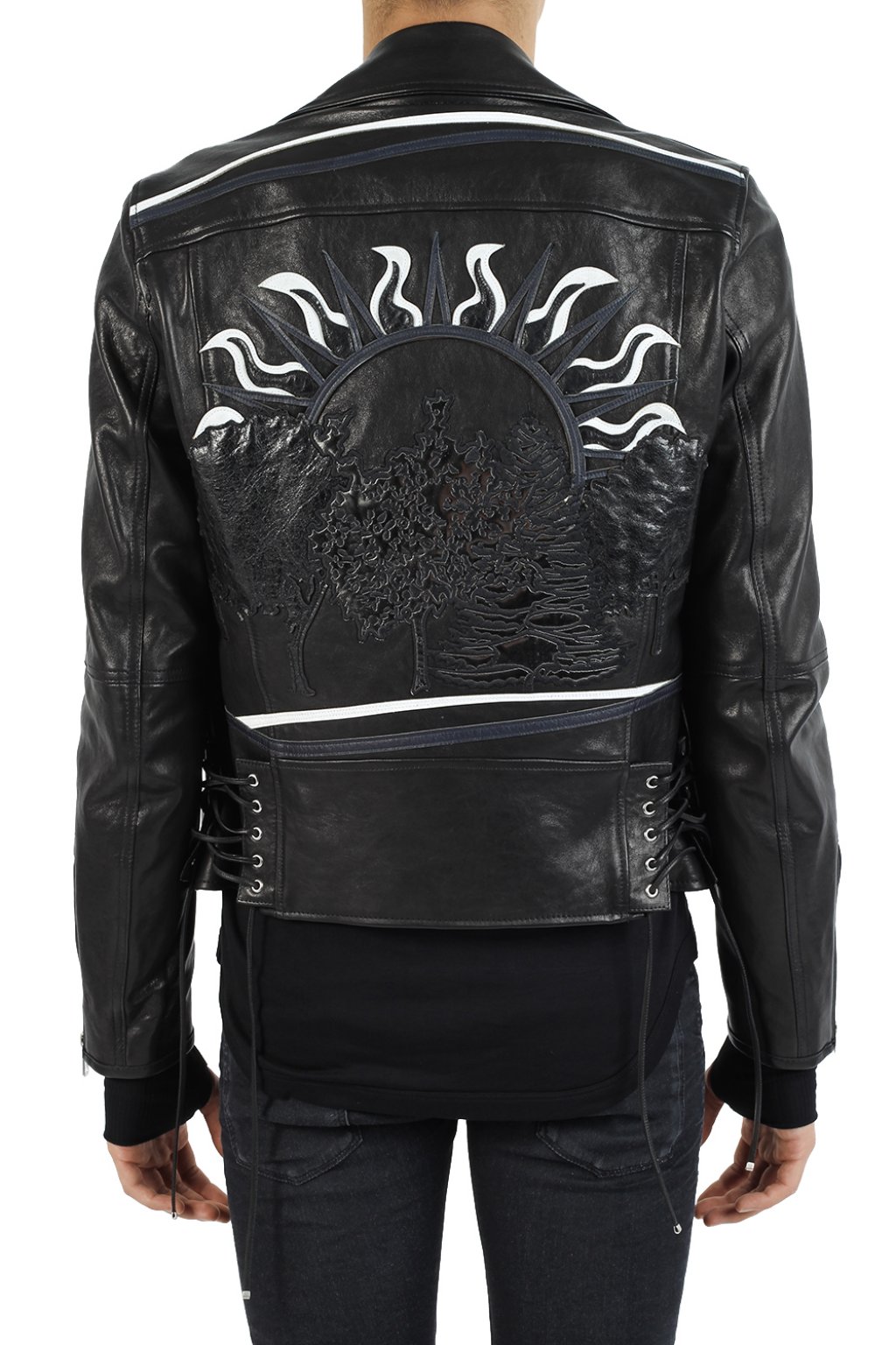 Diesel leather outlet biker jacket